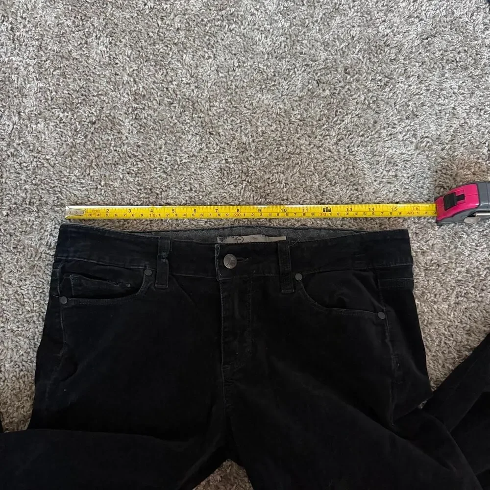 Paige “Low Low” Black Corduroy Low Rise Flare Jeans